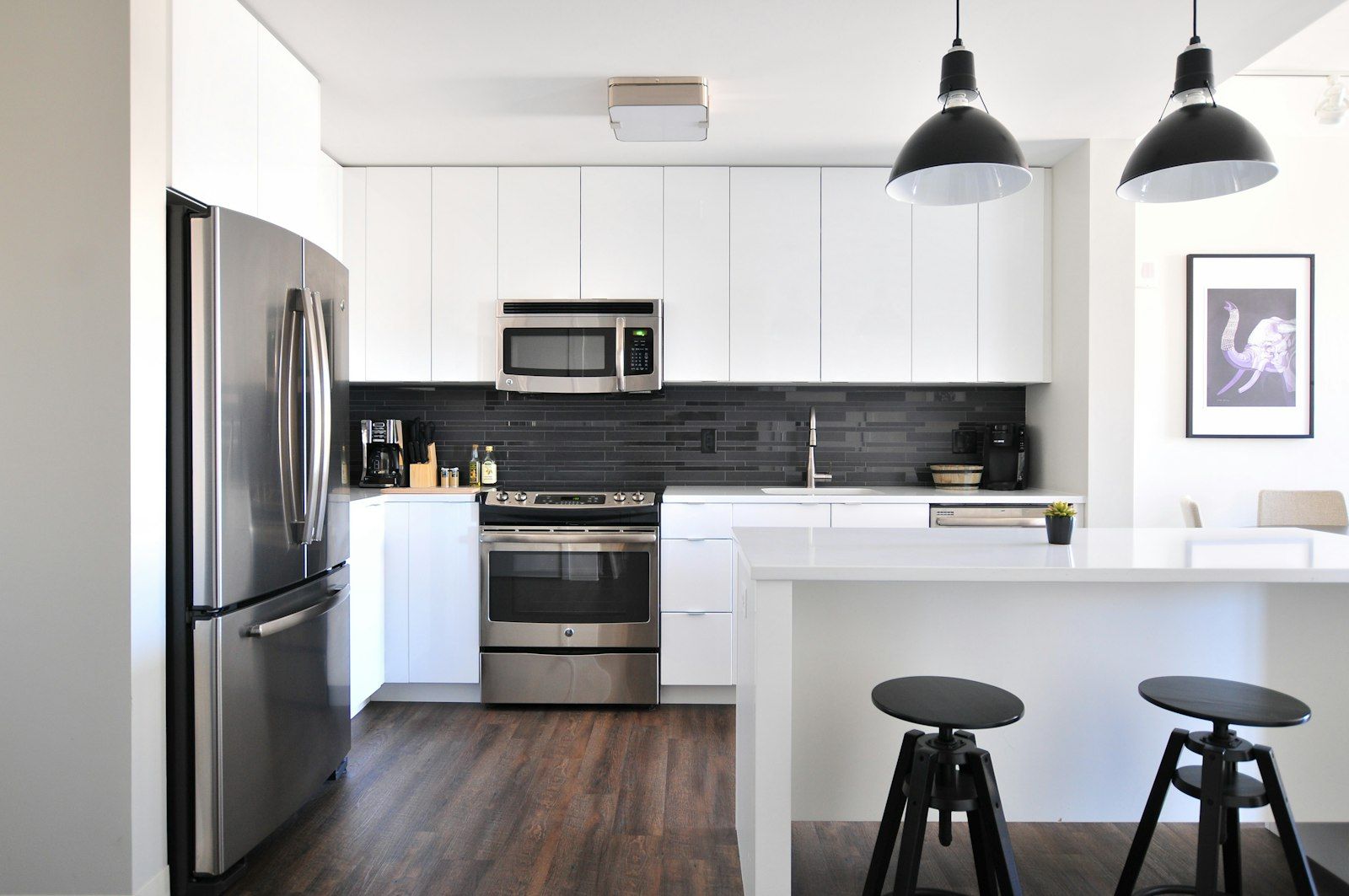 Bright apartment kitchen